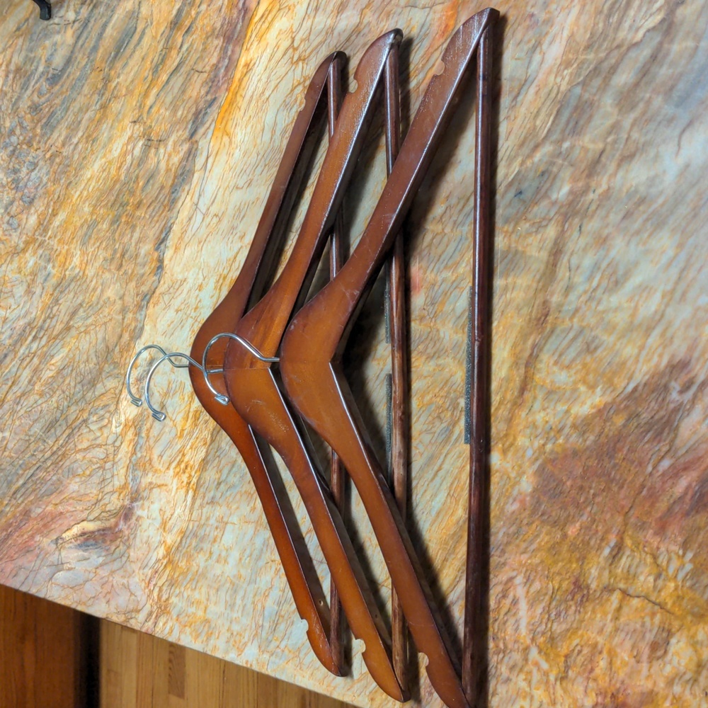 Wood suit hangers